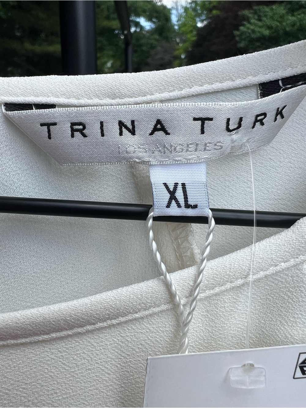 NWT Trina Turk XL Akari Ivory Ruffle Bell Sleeve Blouse - Picture 10 of 12